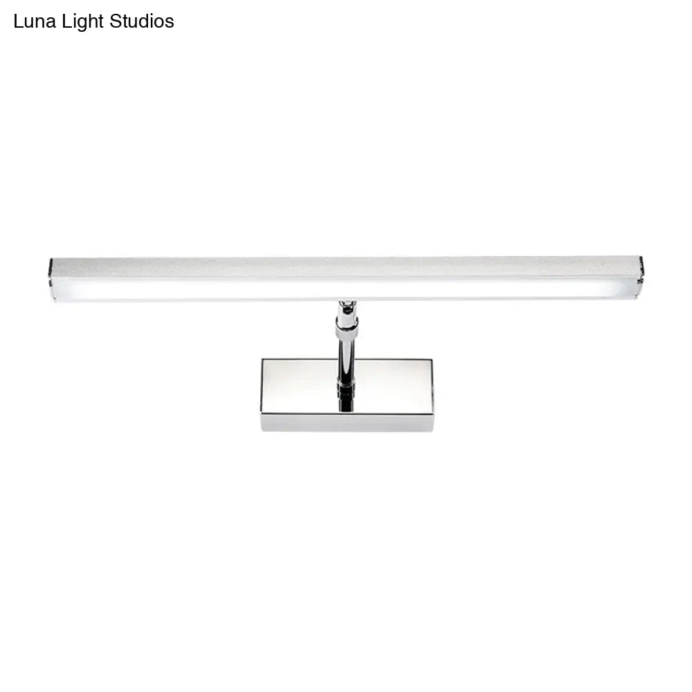 DecorBites™ Simple Style Aluminum LED Sconce Wall Light in Chrome, customized Width (19"/23") - Warm/White Light