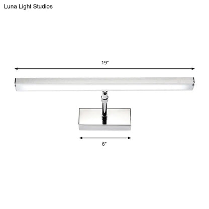 DecorBites™ Simple Style Aluminum LED Sconce Wall Light in Chrome, customized Width (19"/23") - Warm/White Light