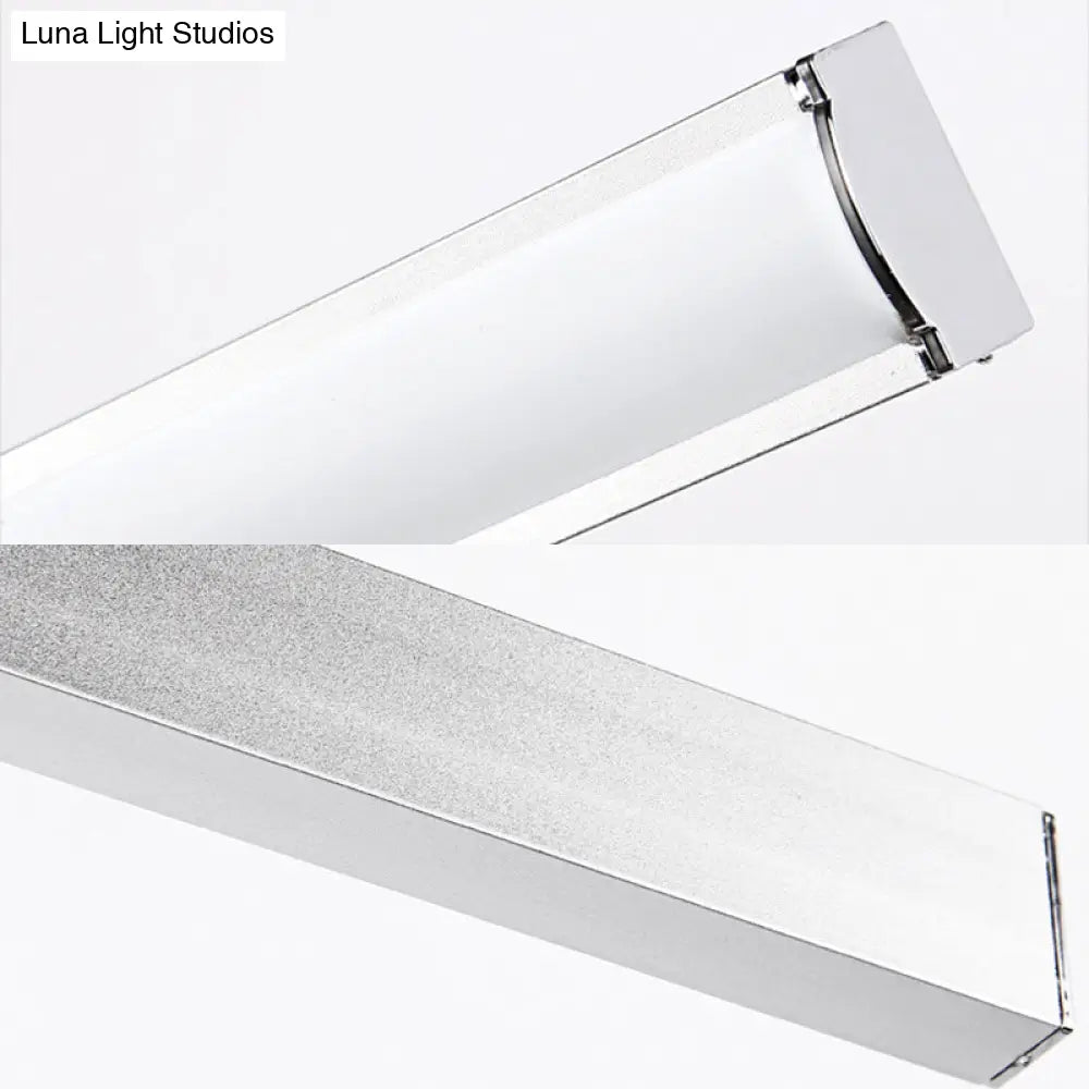 DecorBites™ Simple Style Aluminum LED Sconce Wall Light in Chrome, customized Width (19"/23") - Warm/White Light