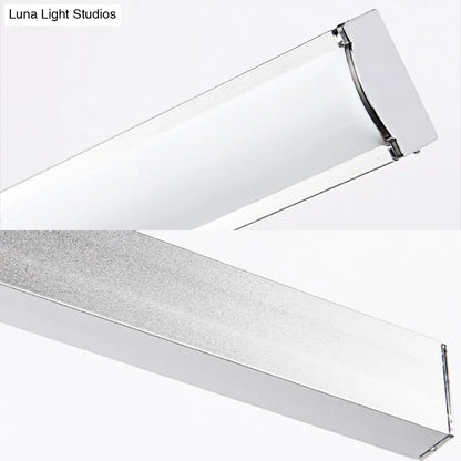DecorBites™ Simple Style Aluminum LED Sconce Wall Light in Chrome, customized Width (19"/23") - Warm/White Light