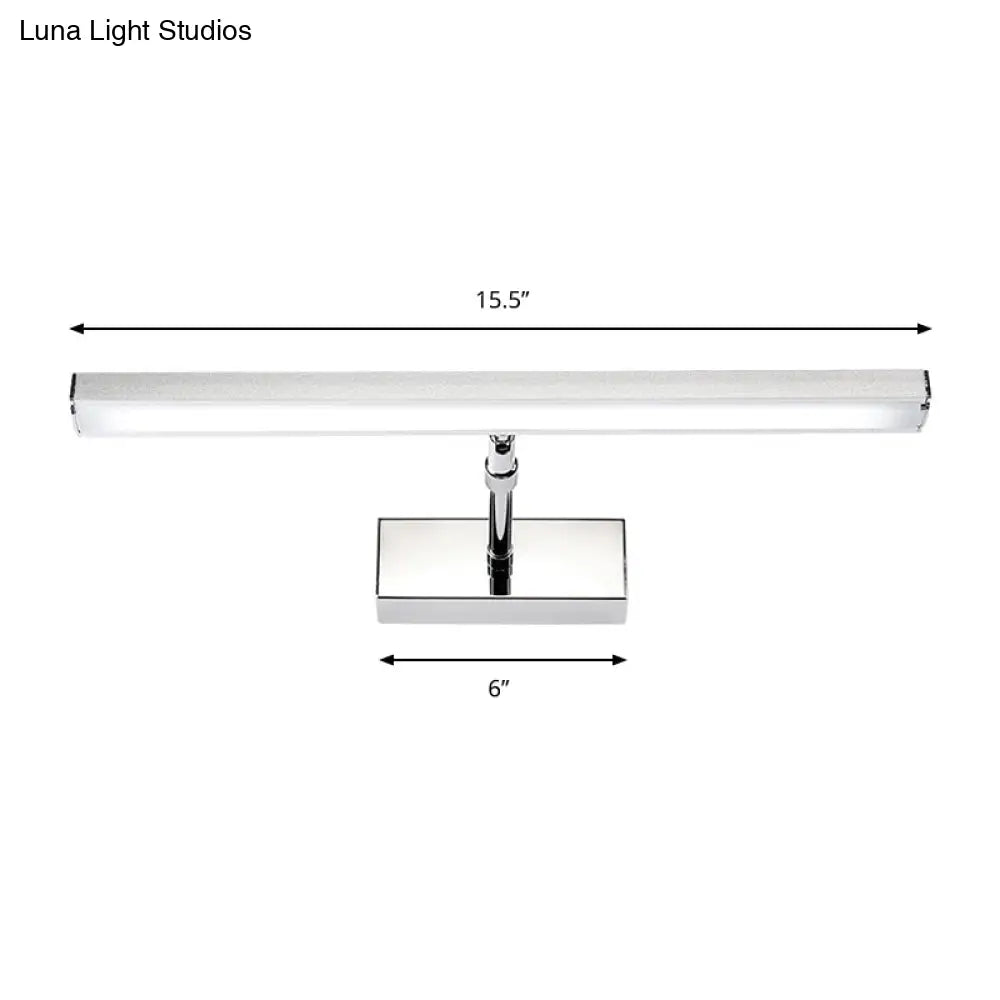 DecorBites™ Simple Style Aluminum LED Sconce Wall Light in Chrome, customized Width (19"/23") - Warm/White Light