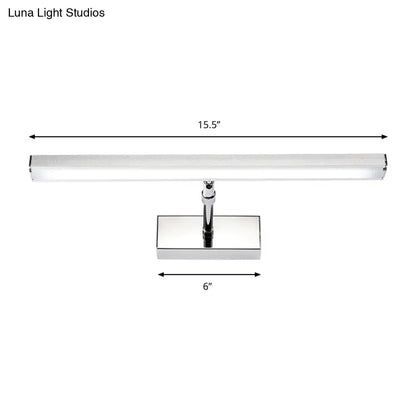 DecorBites™ Simple Style Aluminum LED Sconce Wall Light in Chrome, customized Width (19"/23") - Warm/White Light