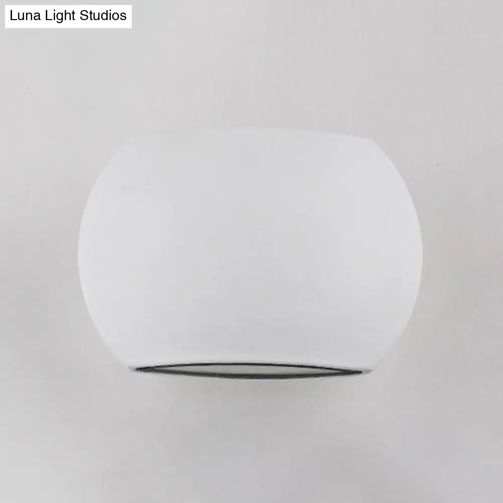 DecorBites™ Simple Style Aluminum Oval Wall Mounted LED Wall Light for Corridor - 1.5"/2" Wide, White Light Fixture