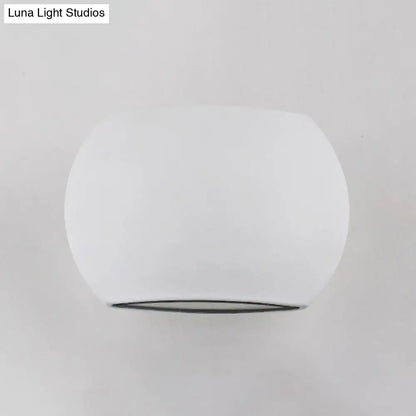 DecorBites™ Simple Style Aluminum Oval Wall Mounted LED Wall Light for Corridor - 1.5"/2" Wide, White Light Fixture