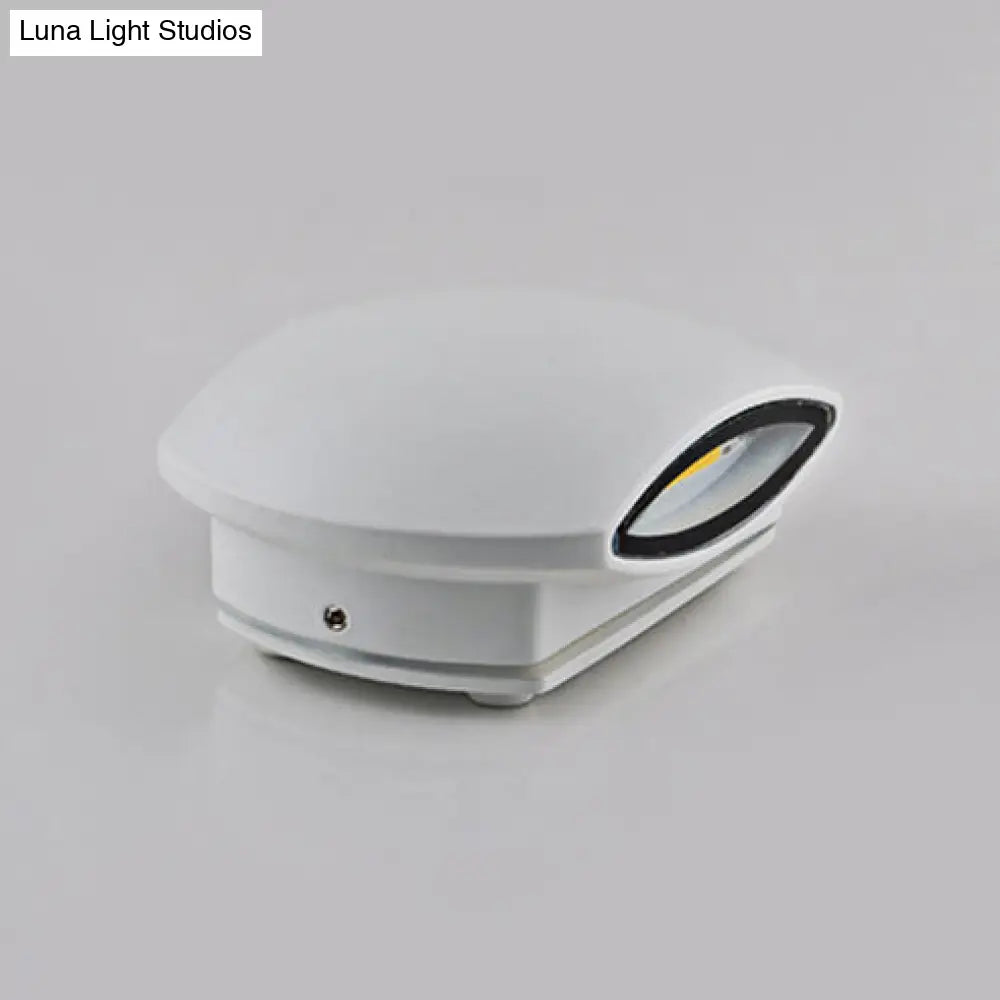 DecorBites™ Simple Style Aluminum Oval Wall Mounted LED Wall Light for Corridor - 1.5"/2" Wide, White Light Fixture