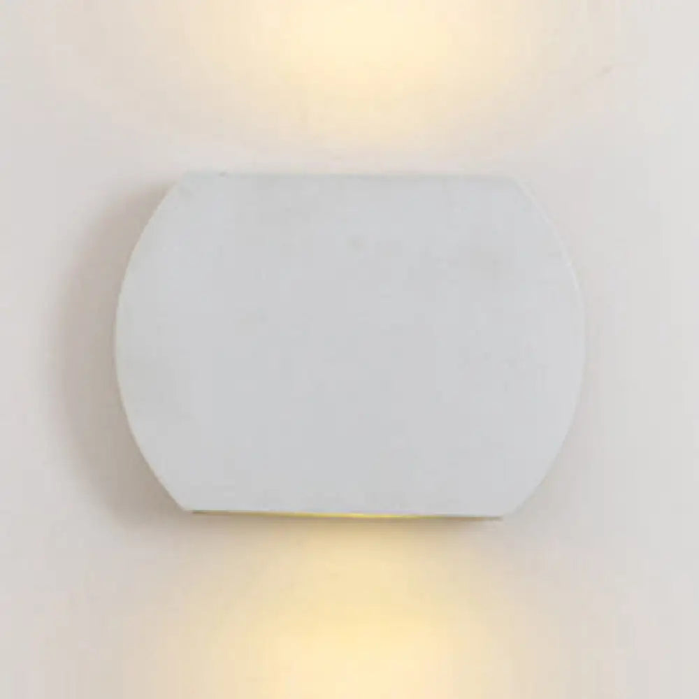 DecorBites™ Simple Style Aluminum Oval Wall Mounted LED Wall Light for Corridor - 1.5"/2" Wide, White Light Fixture