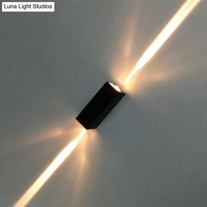 DecorBites™ Simple Style Metallic Wall Sconce Light - 2 Lights, Black Finish, Warm/White Lighting for Hotel