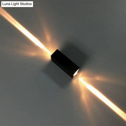 DecorBites™ Simple Style Metallic Wall Sconce Light - 2 Lights, Black Finish, Warm/White Lighting for Hotel