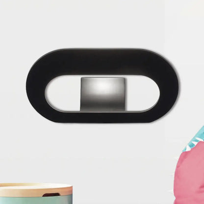 DecorBites™ Simple Stylish Oval Shade Wall Lamp with Warm/White LED Lighting in Black/Grey