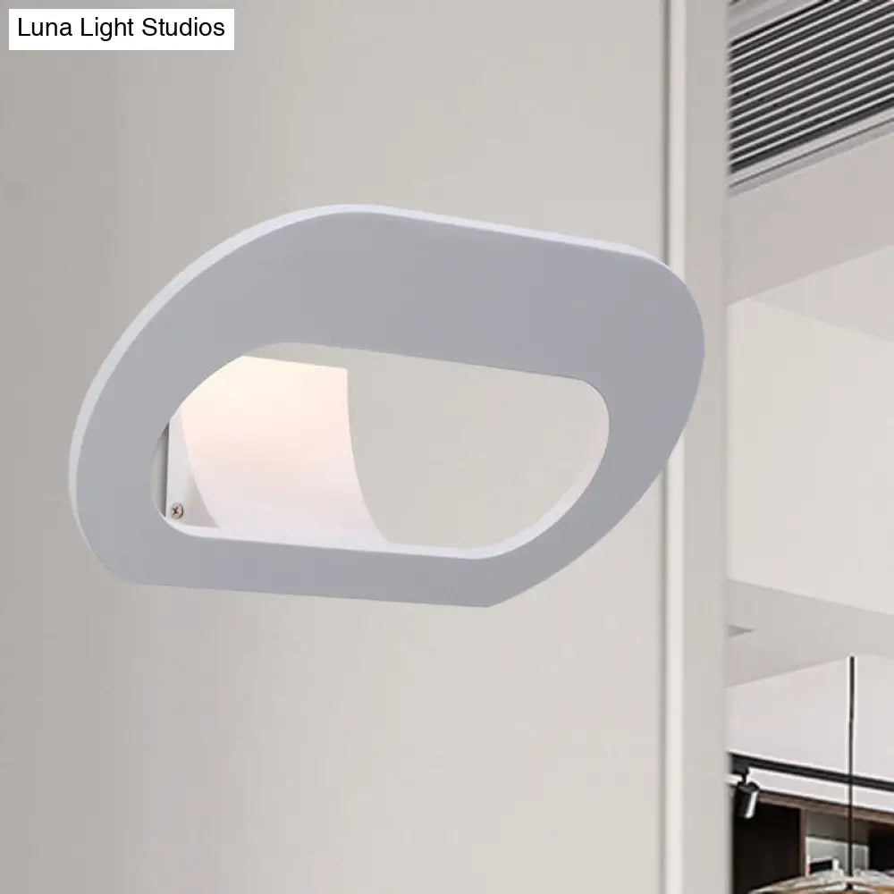 DecorBites™ Simple Stylish Oval Shade Wall Lamp with Warm/White LED Lighting in Black/Grey
