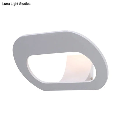 DecorBites™ Simple Stylish Oval Shade Wall Lamp with Warm/White LED Lighting in Black/Grey