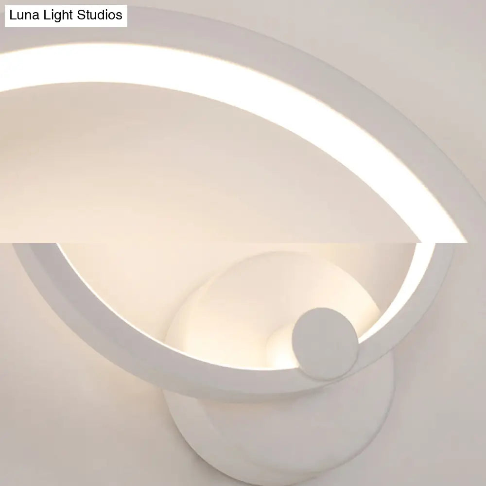 DecorBites™ Simplicity Loop Sconce Light Acrylic LED - 8"/12" Diameter - Warm/White - Bedroom Wall Lighting Fixture