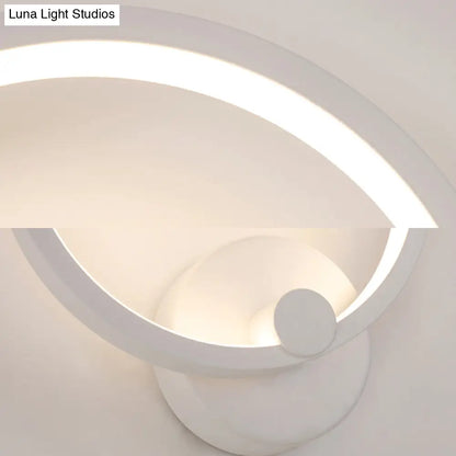 DecorBites™ Simplicity Loop Sconce Light Acrylic LED - 8"/12" Diameter - Warm/White - Bedroom Wall Lighting Fixture