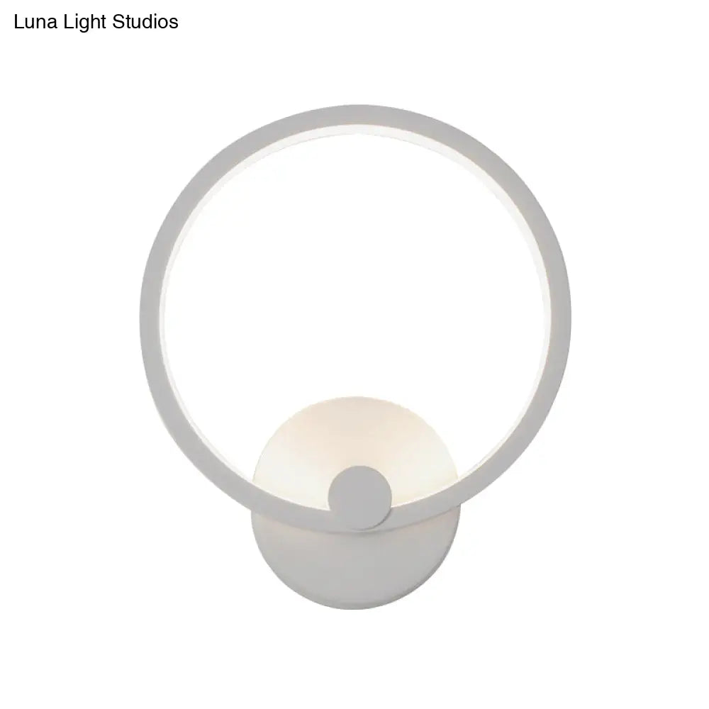 DecorBites™ Simplicity Loop Sconce Light Acrylic LED - 8"/12" Diameter - Warm/White - Bedroom Wall Lighting Fixture