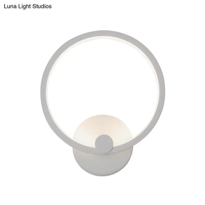 DecorBites™ Simplicity Loop Sconce Light Acrylic LED - 8"/12" Diameter - Warm/White - Bedroom Wall Lighting Fixture