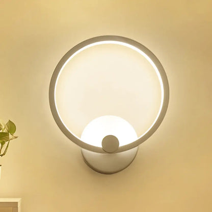 DecorBites™ Simplicity Loop Sconce Light Acrylic LED - 8"/12" Diameter - Warm/White - Bedroom Wall Lighting Fixture