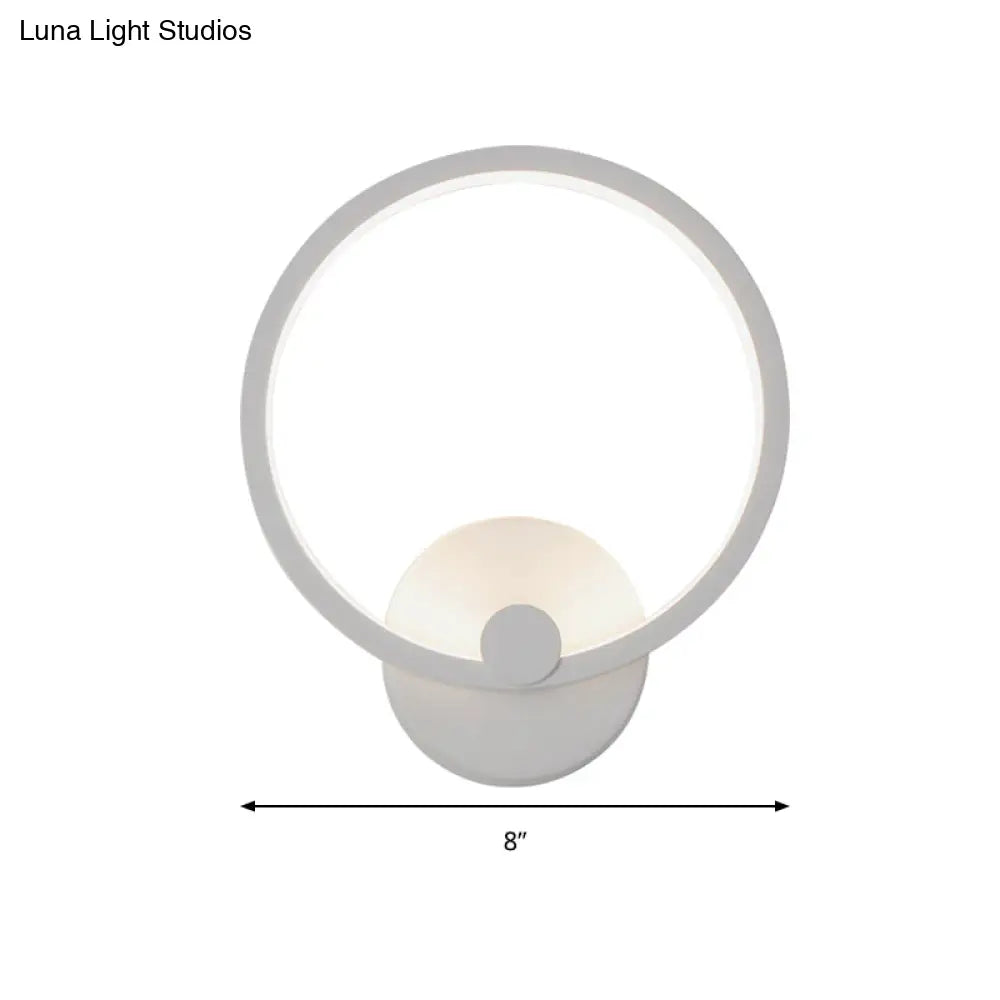 DecorBites™ Simplicity Loop Sconce Light Acrylic LED - 8"/12" Diameter - Warm/White - Bedroom Wall Lighting Fixture