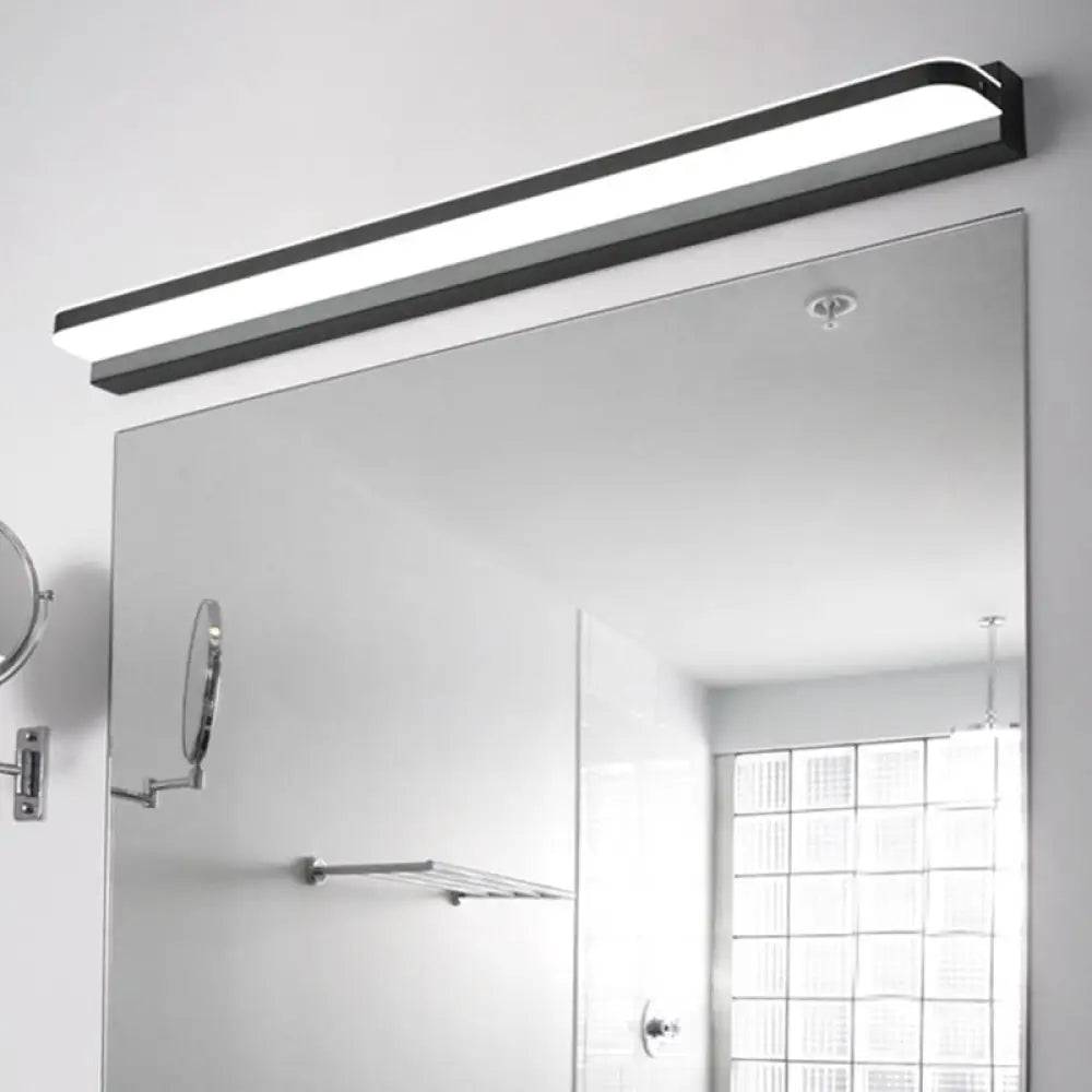 DecorBites™ Simplicity Stainless Steel LED Vanity Wall Light with Rounded Corners
