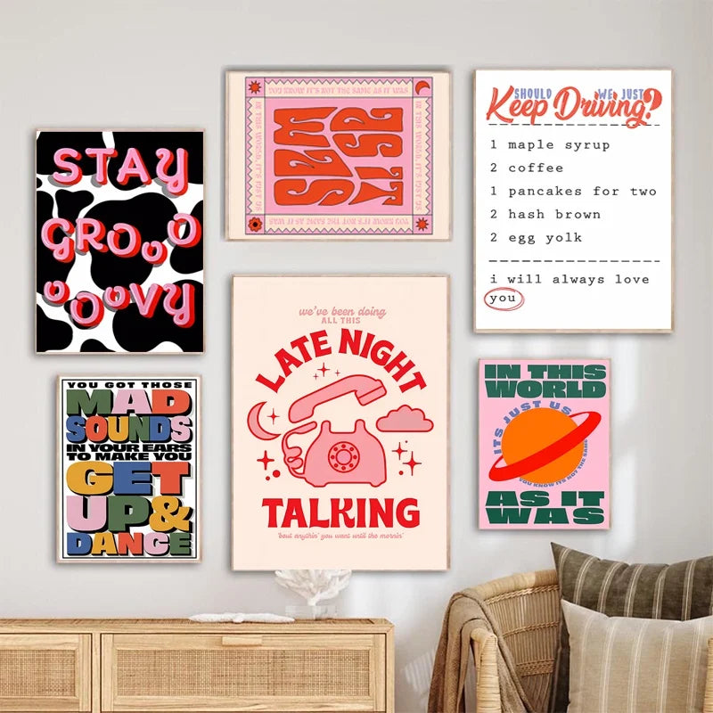 DecorBites™ Singer Harris Styles Lyrics Art Poster