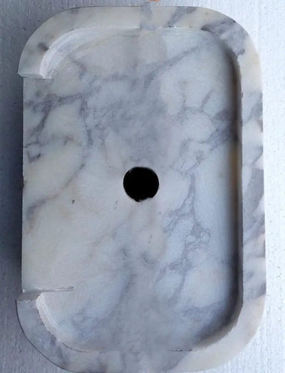 Handcrafted Calacatta Viola Marble Wall Mounted Sink 12x18