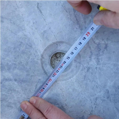 Sirius Silver Marble Round Vessel Sink 16 Inch Polished Grey