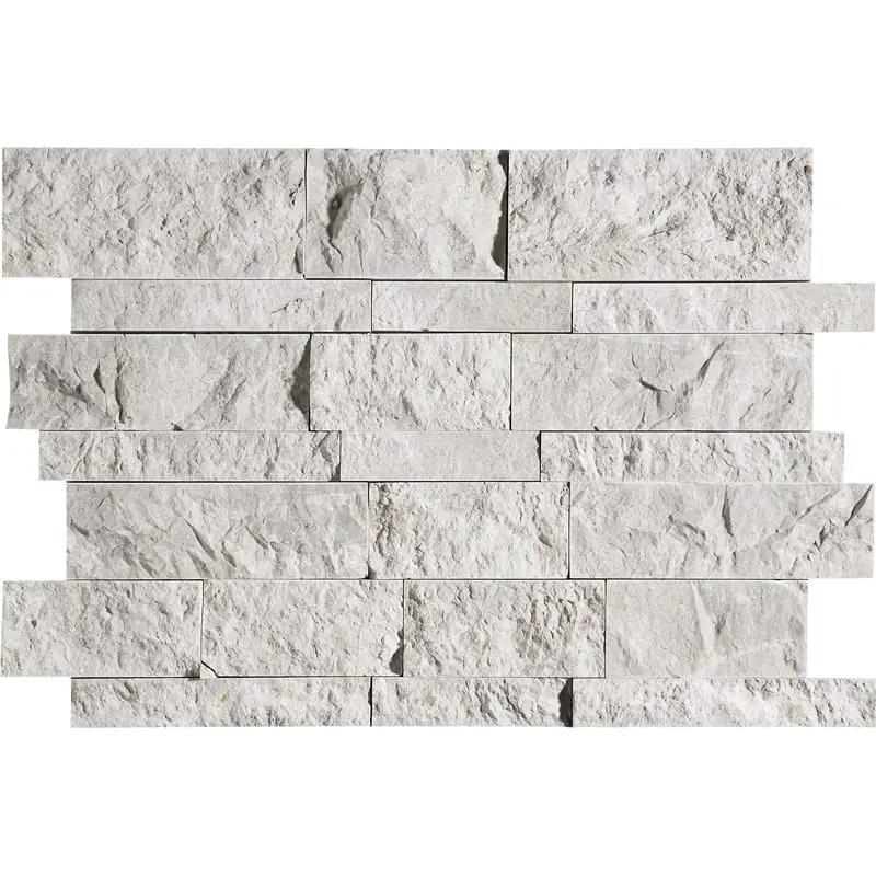 Silver Horizon Split Face Slides Marble Mosaics 11x17
