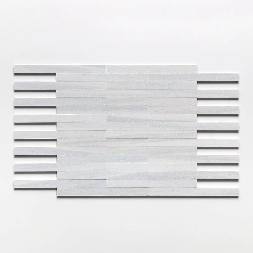 Silver Sky Fine Textured Plank Marble Tiles 1 9/16x18
