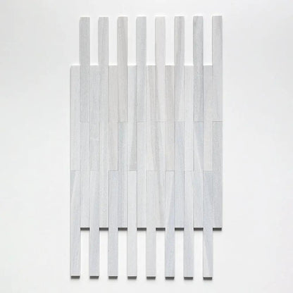 Silver Sky Fine Textured Plank Marble Tiles 1 9/16x18