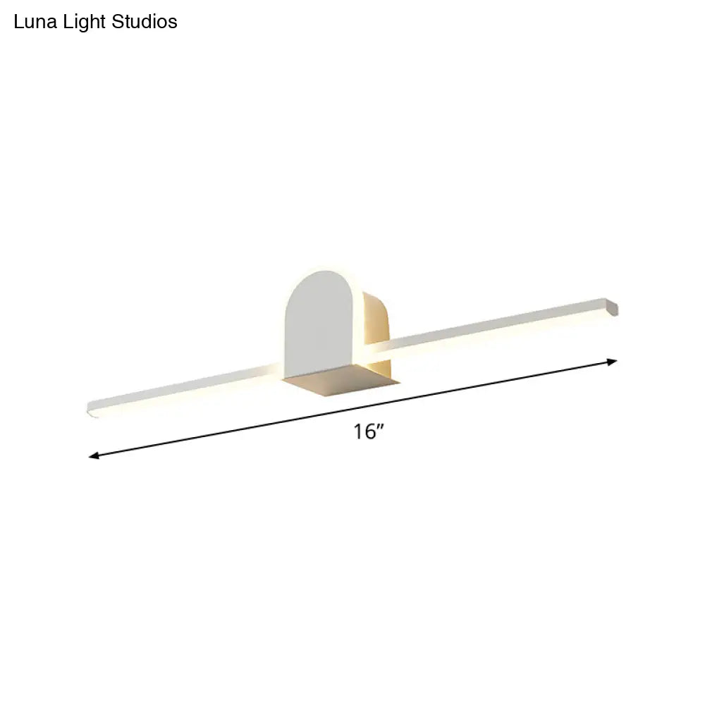 DecorBites™ Sleek 16"/23.5" LED Wall Lamp - Modern Slim Rod Bath Vanity Lighting with Acrylic Shade