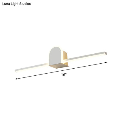 DecorBites™ Sleek 16"/23.5" LED Wall Lamp - Modern Slim Rod Bath Vanity Lighting with Acrylic Shade