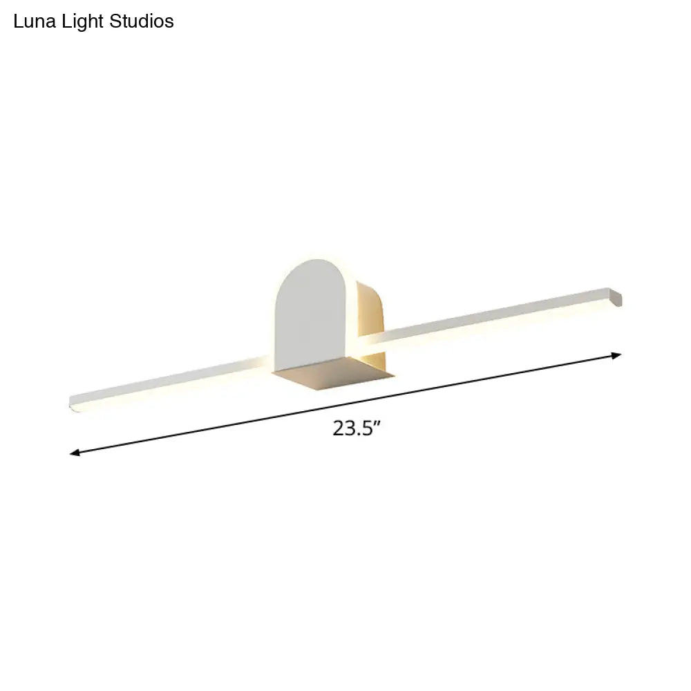 DecorBites™ Sleek 16"/23.5" LED Wall Lamp - Modern Slim Rod Bath Vanity Lighting with Acrylic Shade