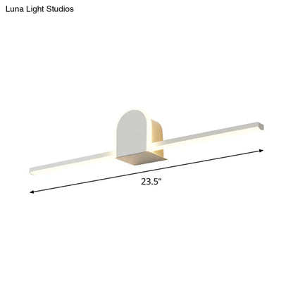 DecorBites™ Sleek 16"/23.5" LED Wall Lamp - Modern Slim Rod Bath Vanity Lighting with Acrylic Shade