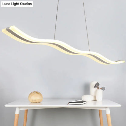 DecorBites™ Sleek Acrylic LED Pendant Light Fixture - Island Lighting for Chic Dining Ambiance