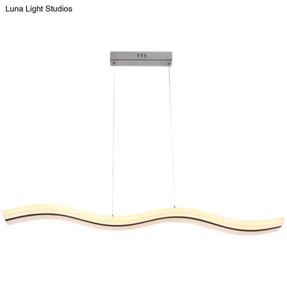 DecorBites™ Sleek Acrylic LED Pendant Light Fixture - Island Lighting for Chic Dining Ambiance