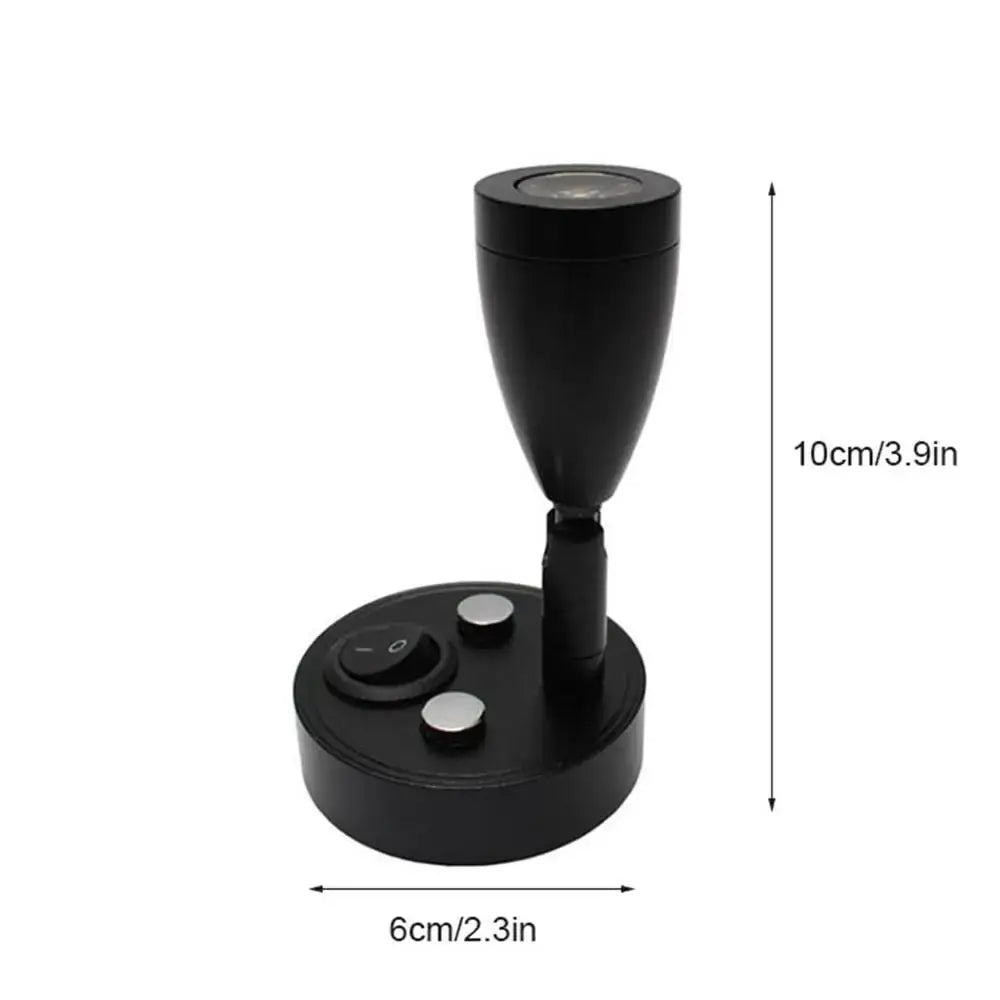 Sleek black adjustable led reading lamp for rv and bedroom interior