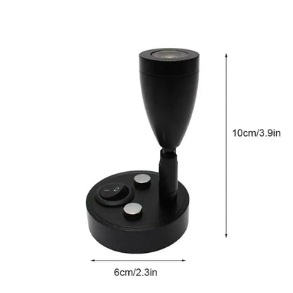 Sleek black adjustable led reading lamp for rv and bedroom interior