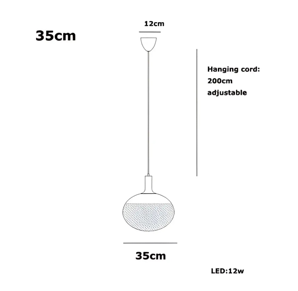 Sleek black and frosted glass cob led chandelier dining room lighting