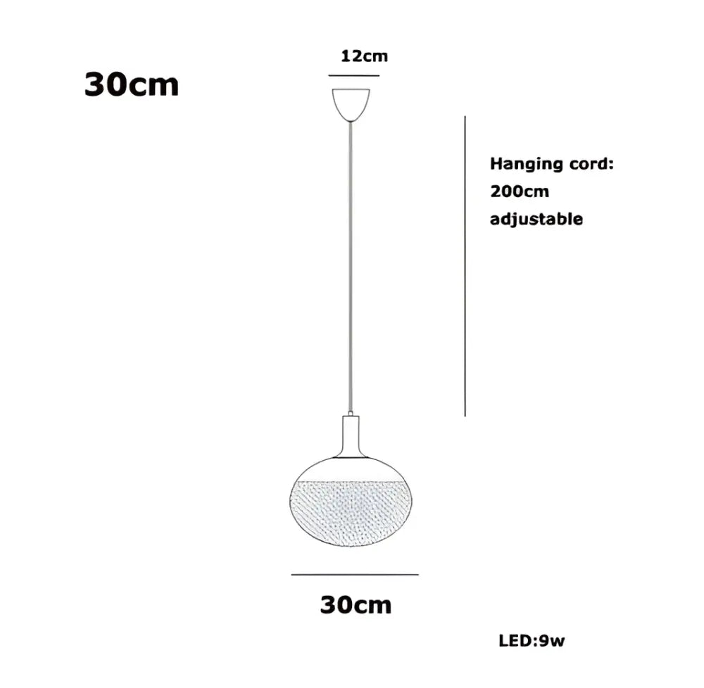 Sleek black and frosted glass cob led chandelier dining room lighting