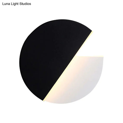 DecorBites™ Sleek Black and White Rotatable LED Acrylic Wall Lamp - Simplicity in Design