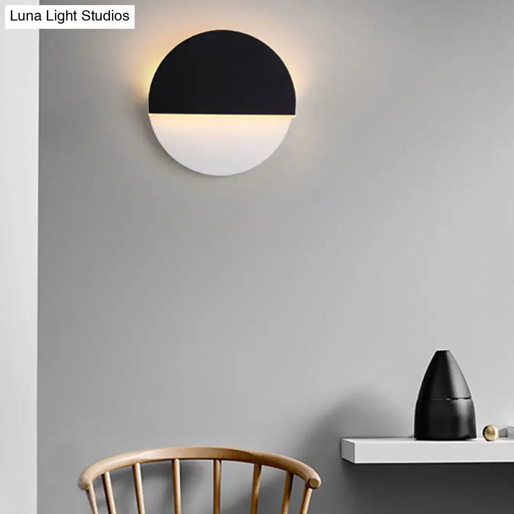 DecorBites™ Sleek Black and White Rotatable LED Acrylic Wall Lamp - Simplicity in Design