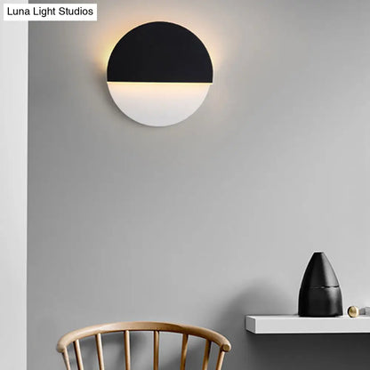 DecorBites™ Sleek Black and White Rotatable LED Acrylic Wall Lamp - Simplicity in Design