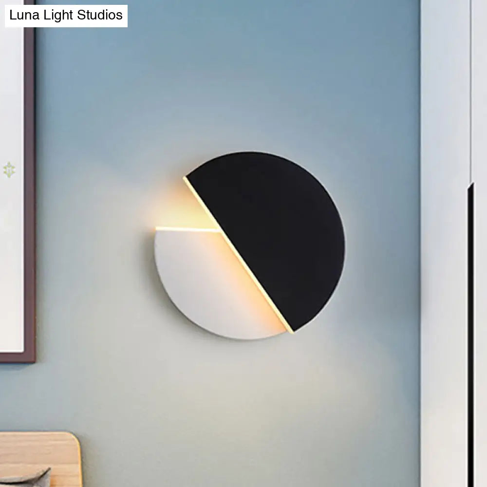 DecorBites™ Sleek Black and White Rotatable LED Acrylic Wall Lamp - Simplicity in Design