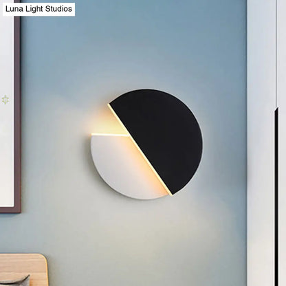 DecorBites™ Sleek Black and White Rotatable LED Acrylic Wall Lamp - Simplicity in Design