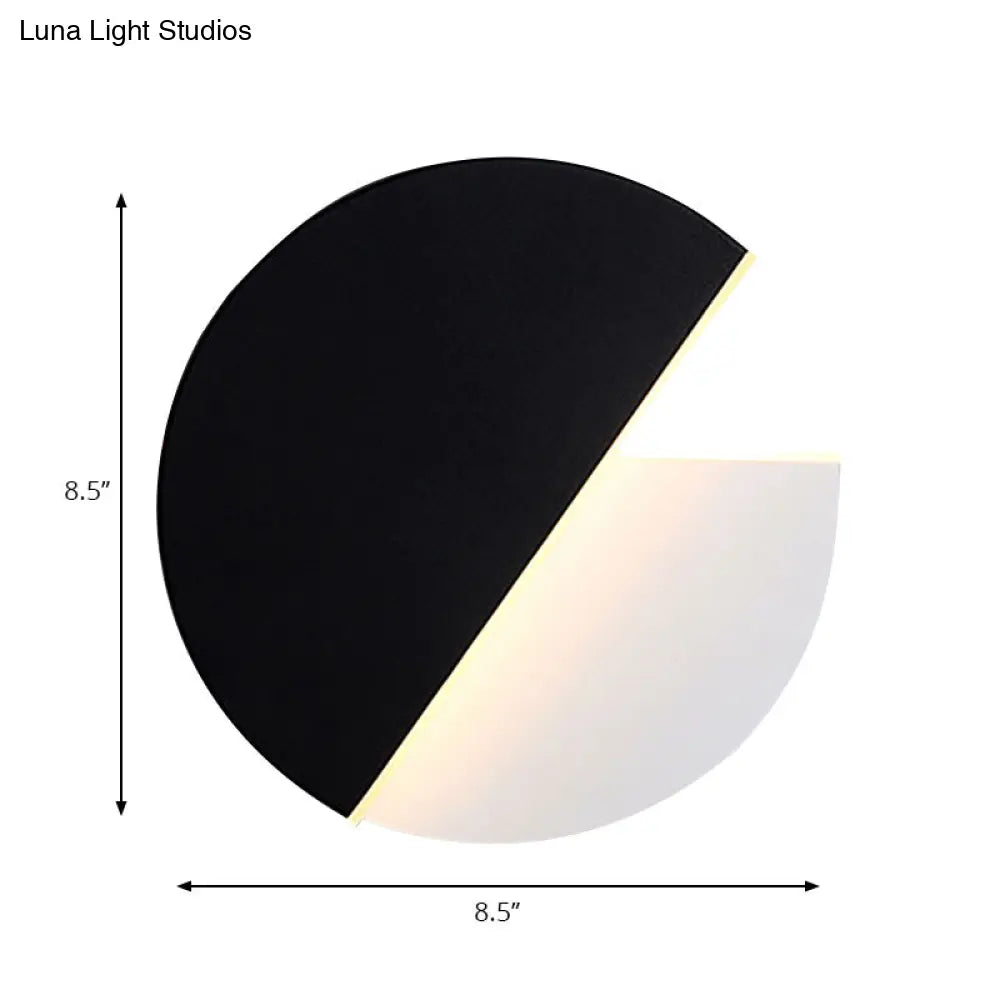 DecorBites™ Sleek Black and White Rotatable LED Acrylic Wall Lamp - Simplicity in Design