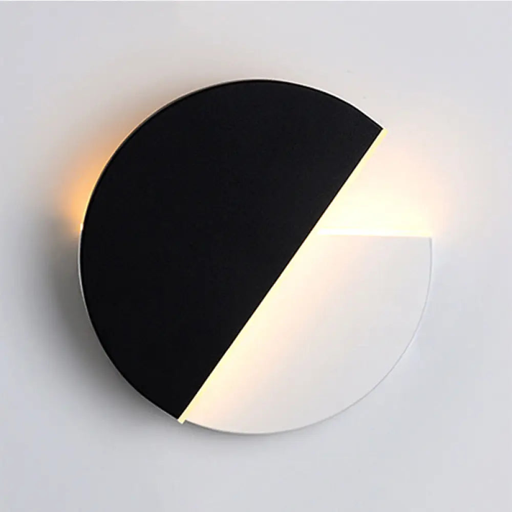 DecorBites™ Sleek Black and White Rotatable LED Acrylic Wall Lamp - Simplicity in Design