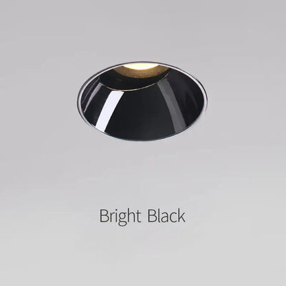 Sleek black glossy frameless led downlight for living room