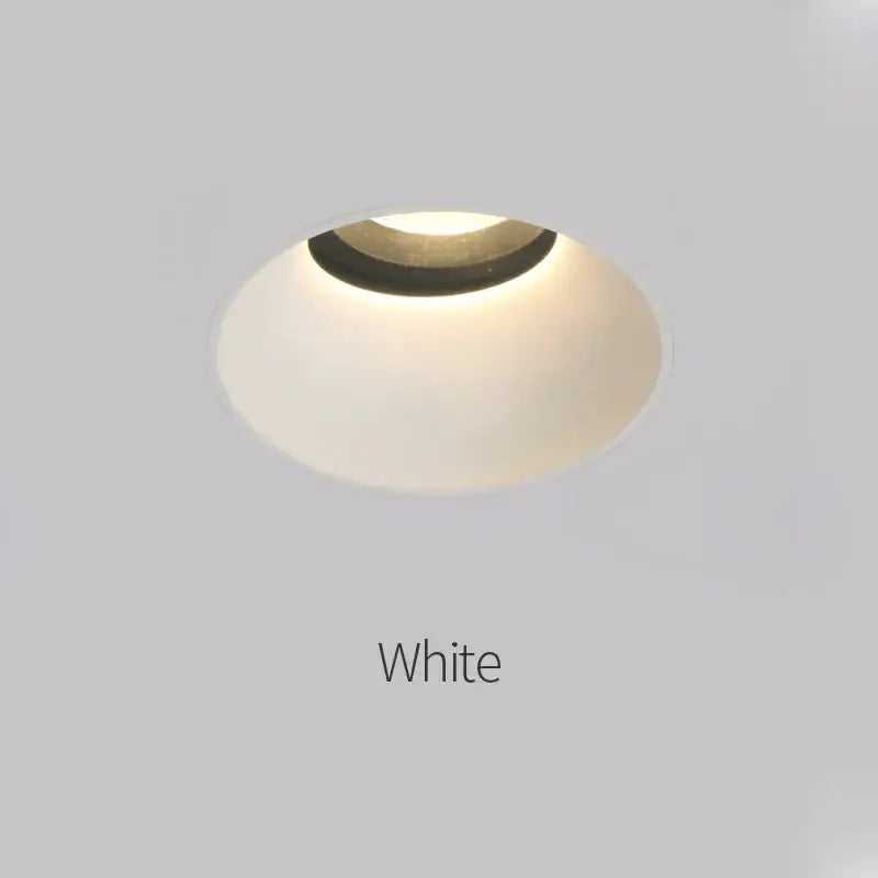 Sleek black glossy frameless led downlight for living room