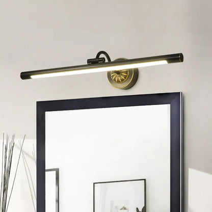 DecorBites™ Sleek Black/Gold Vanity Light Fixture - Simplicity Streamlined Design - LED Wall Lighting for Dressing Table