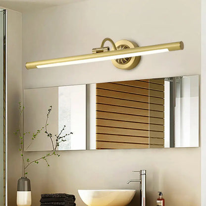 DecorBites™ Sleek Black/Gold Vanity Light Fixture - Simplicity Streamlined Design - LED Wall Lighting for Dressing Table