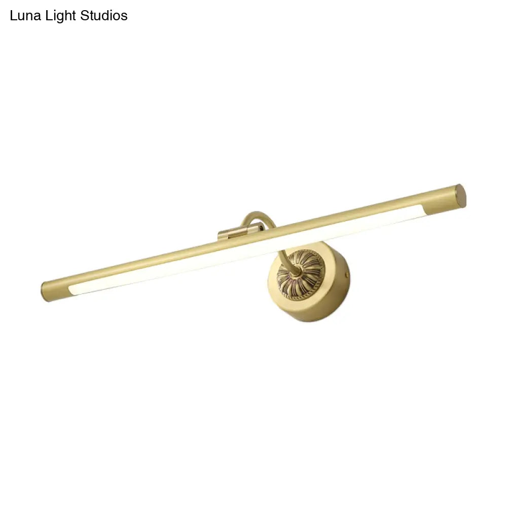 DecorBites™ Sleek Black/Gold Vanity Light Fixture - Simplicity Streamlined Design - LED Wall Lighting for Dressing Table